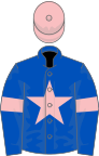 Royal blue, pink star, armlets and cap