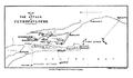 A map of the Franco-British attack on Petropavlovsk (Kamchatka) in 1854