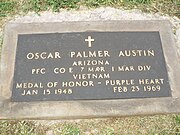 Grave-site of Oscar Palmer Austin (1949–1969)