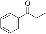 Skeletal formula of propiophenone