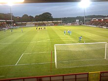 Looking from the south stand to the north terrace at the Lamex Stadium.