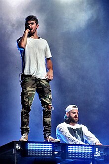 The Chainsmokers performing at Grandoozy in 2018