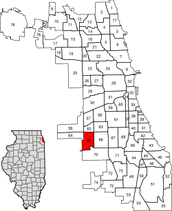 Location within the city of Chicago