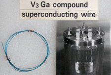 An example of a wire (V3Ga alloy) used in a superconducting magnet.