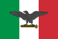 Drapeau de la République sociale italienne, plus utilisé par les néofascistes que par les néonazis.