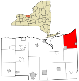 Location in Wayne County and the state of New York.