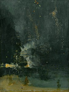 Nocturne in Black and Gold – The Falling Rocket, by James Abbott McNeill Whistler