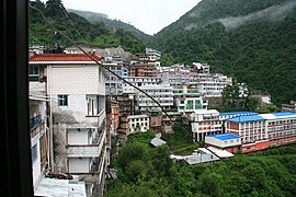 La ville de Zhangmu