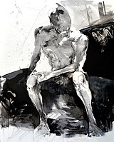 Relaxation, ink wash drawing on paper (2011)