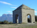 Exconjuratory in Guaso; the massive Penya Montanyesa is in the background