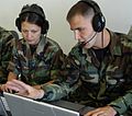 280th CBCS members working on a Joint Base Station setup