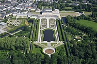 Aerial view of the palace gardens