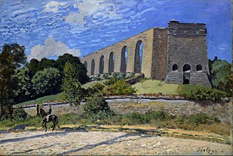 The Aqueduct at Marly by Alfred Sisley, 1874