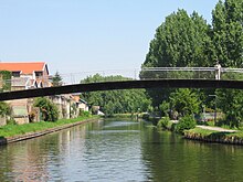 Photo du parc Saint-Pierre d'Amiens, pont sur la Somme.