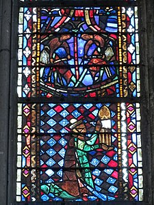 Craftsmen planning and building Rouen Cathedral, Chapel of Saint-Jean-de-la-Nef (13th c.) (Bay 53)
