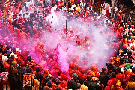 Devotees during Lathmar Holi, by Narender9