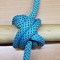 This should tighten the loops to the point where they cling firmly to the desired object, yielding the boa knot. (Frontside)