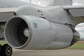 A later JT3D low-bypass turbofan