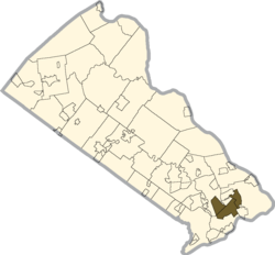 Location of Levittown in Bucks County