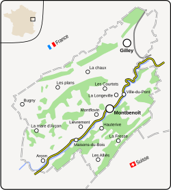 Localização de Saugeais