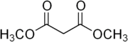 Skeletal formula of dimethyl malonate