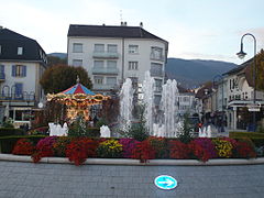 Fontaine jets d'eau multiple.