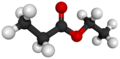 Ball-and-stick model of ethyl propionate