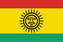 Flag of the Jatibonicu Taíno Tribal Nation, a Taíno revivalist community.