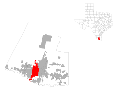 Location within Hidalgo County