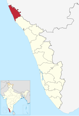 Localisation de District de Kasaragod