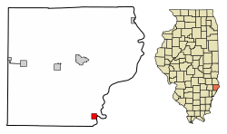 Location in Lawrence County, Illinois
