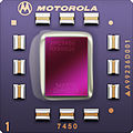 An illustration of Motorola's MPC7450 processor.