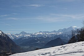 Le mont Blanc face aux Brasses.