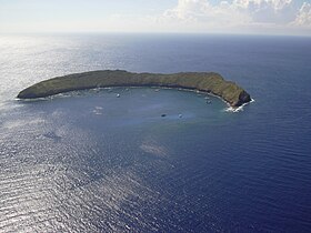 Vue aérienne de Molokini