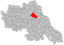 Location in Iași County