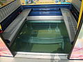 Transparent floor on a Ngong Ping 360 cable car - the glass on the floor is around 3cm thick