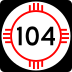 State Road 104 marker