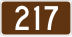 Route 217 marker