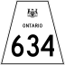 Highway 634 marker