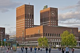 Oslo City Hall. Architects Arnstein Arneberg and Magnus Poulsson.