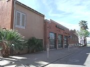 The Blake, Moffitt, Towne Janitorial Co. Warehouse built in 1927 and located at 101 E. Buchanan St. Designated as a landmark with Historic Preservation-Landmark (HP-L) overlay zoning. Listed in the Phoenix Historic Property Register.