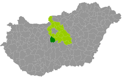 Ráckeve District within Hungary and Pest County.