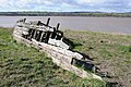 Remains of a wooden barge at the Purton site