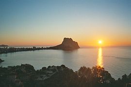 Lever de soleil sur Calp