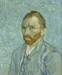 Van Gogh self-portrait from 1889, by Vincent van Gogh