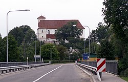 Entrance to Skaistkalne from Lithuanian side