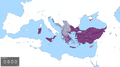 Byzantine Empire under the Isaurian dynasty (717-802 AD) in 800 AD.