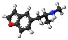 Ball-and-stick model of 5-MAPB molecule