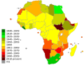 Fechas de independencia de los países africanos.