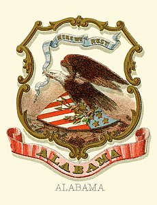 Coat of arms of Alabama at Historical coats of arms of the U.S. states from 1876, by Henry Mitchell (restored by Godot13)